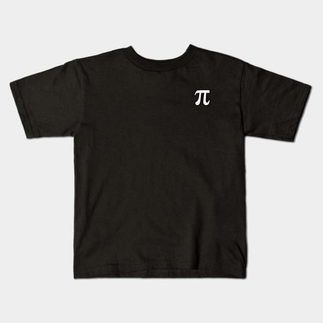 Simple Pi Symbol, Minimal Pi Sign for pi day March 14 Kids T-Shirt by yourstruly